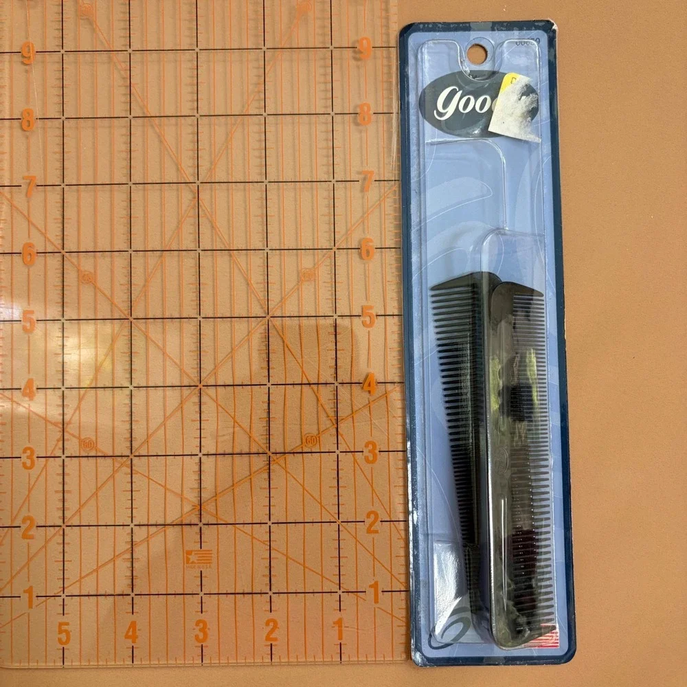 Vintage 1999 Goody Unbreakable Pocket Combs 2 Pack Black Made in USA New 00639